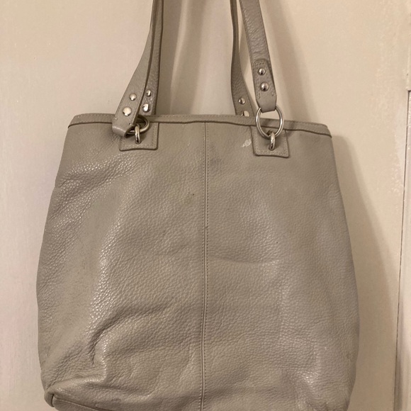 Coach Penelope Pebbled Leather Tote North South Taupe Ivory #C1282-F19264 - Picture 14 of 14